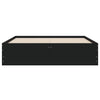 Schwarzes Bettgestell mit Schubladen Reo 135x190cm (Holz)