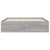 Graues Bettgestell mit Schubladen Reo 135x190cm (Holz)