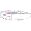 Bettgestell Reo 135x190cm aus brauner Eiche mit Schubladen (Holz)