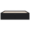 Schwarzes Bettgestell mit Schubladen Reo 120x190cm (Holz)