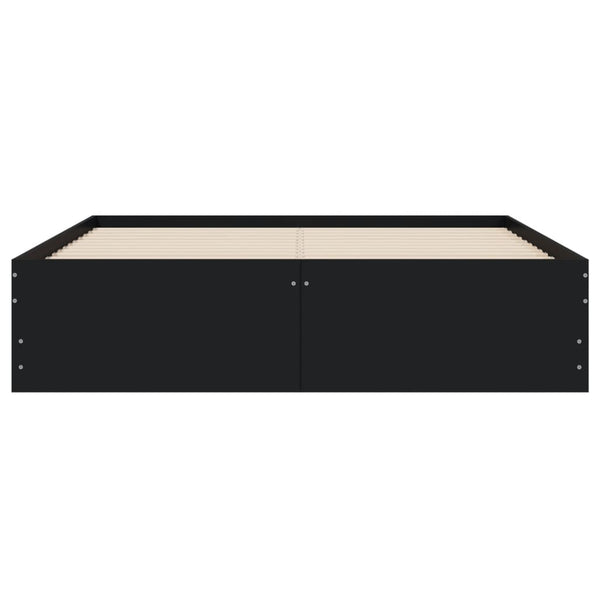 Schwarzes Bettgestell mit Schubladen Reo 120x190cm (Holz)