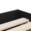 Schwarzes Bettgestell mit Schubladen Reo 90x190cm (Holz)