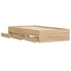 Sonoma-Eiche Bettrahmen mit Schubladen Reo 90x190cm (Holz)