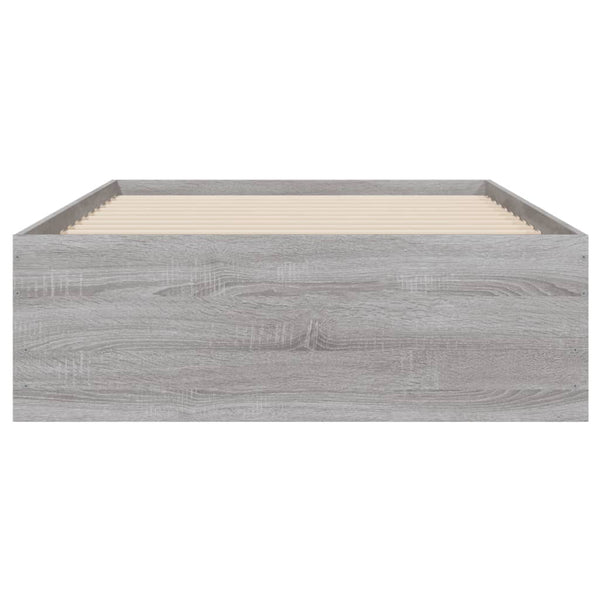 Graues Bettgestell mit Schubladen Reo 90x190cm (Holz)