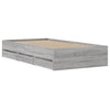 Graues Bettgestell mit Schubladen Reo 90x190cm (Holz)