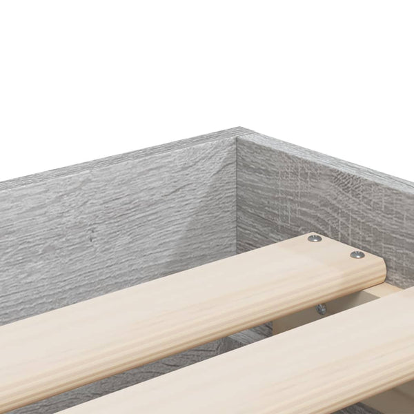 Graues Bettgestell mit Schubladen Reo 90x190cm (Holz)