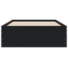 Schwarzes Bettgestell mit Schubladen Reo 75x190cm (Holz)
