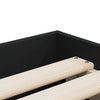 Schwarzes Bettgestell mit Schubladen Reo 75x190cm (Holz)