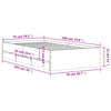 Schwarzes Bettgestell mit Schubladen Reo 75x190cm (Holz)