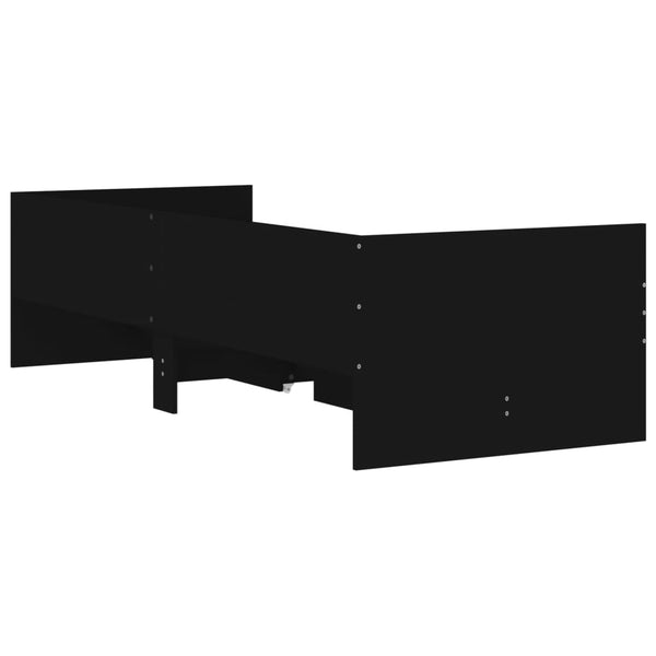 Schwarzes Bettgestell mit Schubladen Bartalan 100x200cm