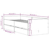 Schwarzes Bettgestell mit Schubladen Bartalan 100x200cm