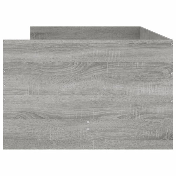 Graues Bettgestell mit Schubladen Bartalan 100x200cm (Sonoma)