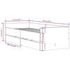 Weißes Bettgestell mit Schubladen Bartala 90x200cm