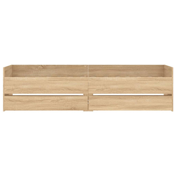 Bettrahmen Sonoma-Eiche Bartalan 90x200cm mit Schubladen