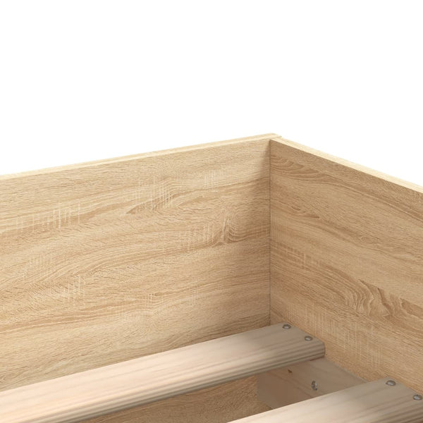 Bettrahmen Sonoma-Eiche Bartalan 90x200cm mit Schubladen
