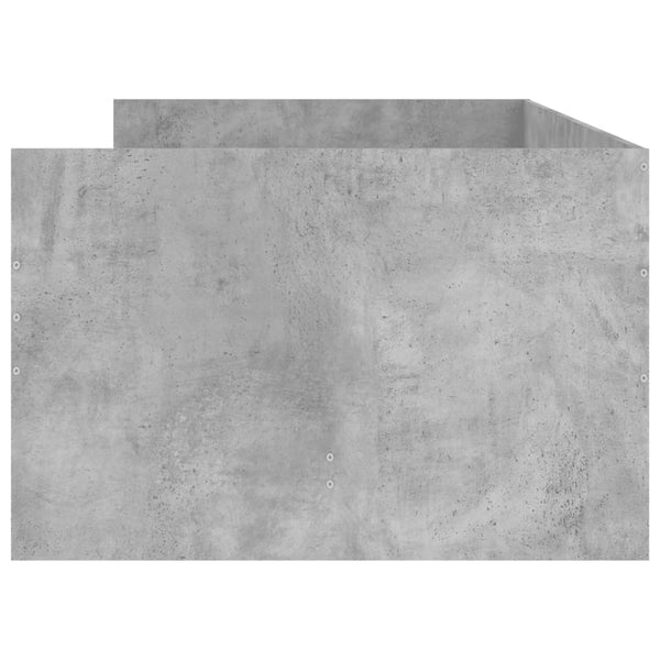 Betongraues Bettgestell mit Schubladen Bartalan 90x200cm