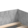 Betongraues Bettgestell mit Schubladen Bartalan 90x200cm