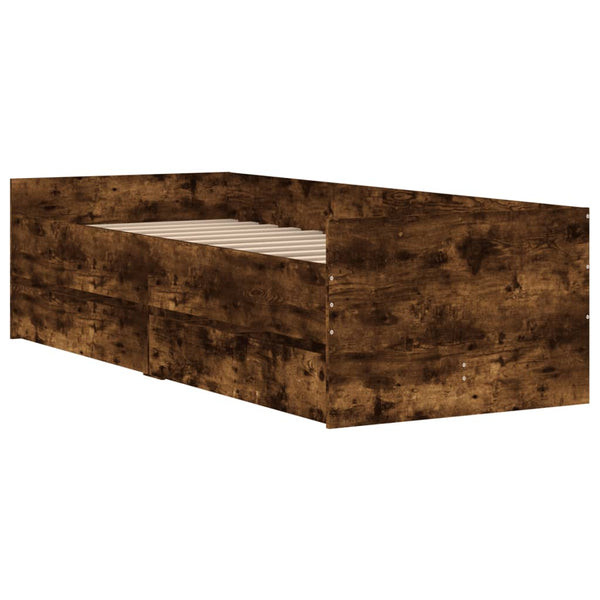 Bettgestell Savutammi mit Schubladen Bartalan 90x200cm