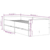Bettgestell Savutammi mit Schubladen Bartalan 90x200cm