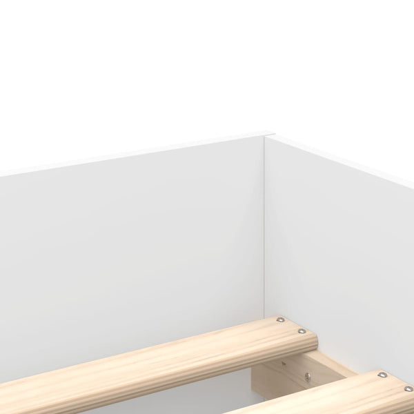 Weißes Bettgestell mit Schubladen Bartalan 90x190cm
