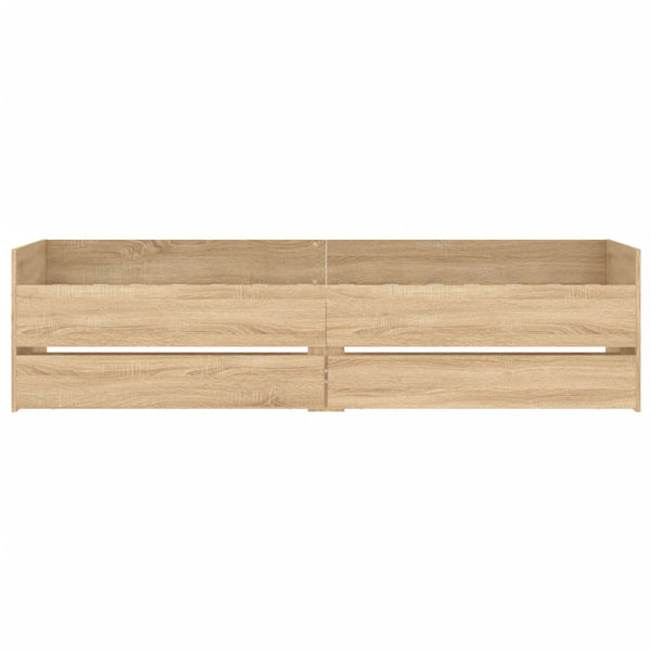 Bettgestell Sonoma-Eiche mit Schubladen Bartalan 90x190cm