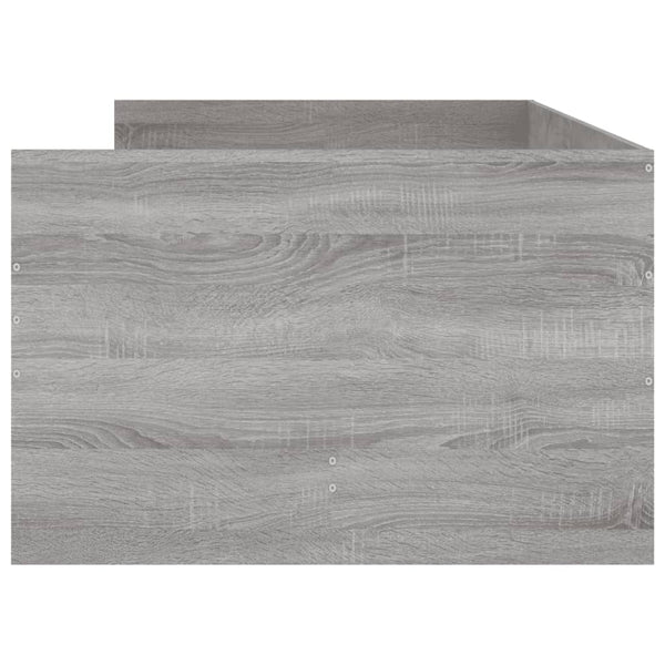 Graues Bettgestell mit Schubladen Bartalan 90x190cm (Sonoma)