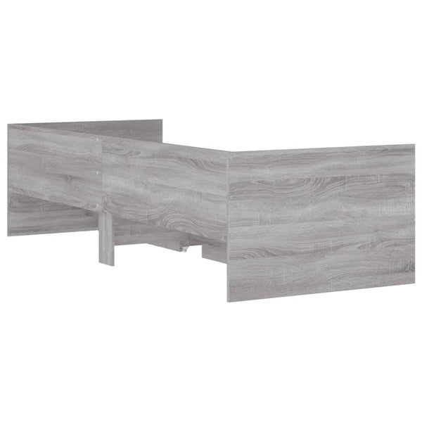 Graues Bettgestell mit Schubladen Bartalan 90x190cm (Sonoma)