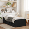 Schwarzes Bettgestell mit Schubladen Bartalan 75x190cm (Small Single)