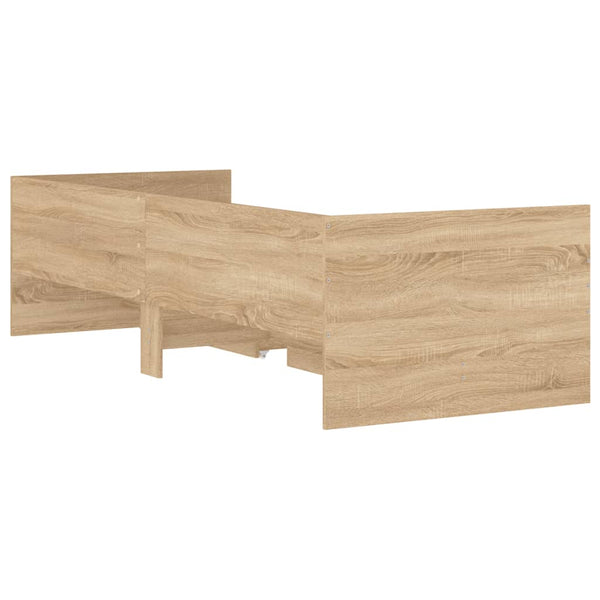 Sonoma-Eiche Bettrahmen mit Schubladen Bartalan 75x190cm (kleines Einzelbett)