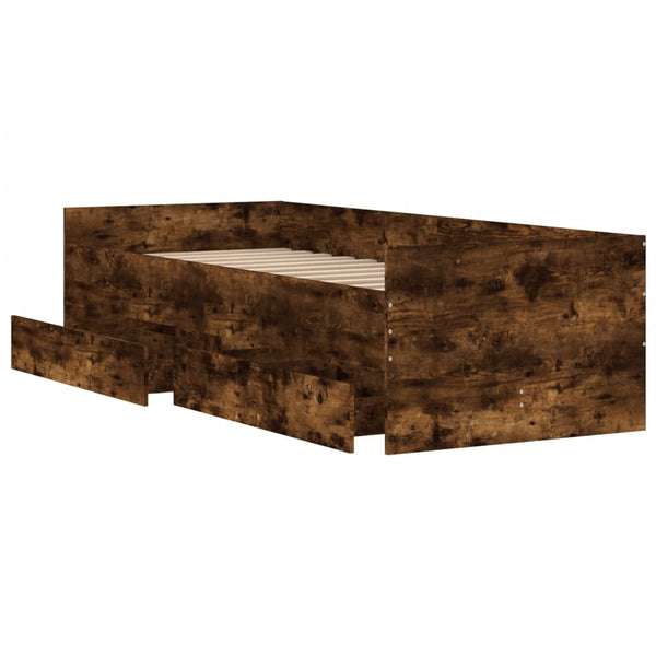 Bettgestell Savutammi mit Schubladen Bartalan 75x190cm (small single)