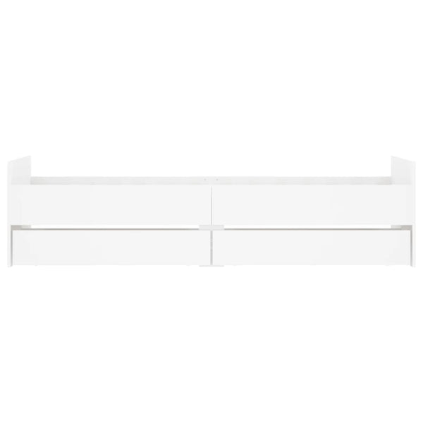 Bettgestell Geczi 90x190cm mit Schubladen, Weiß
