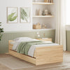 Sonoma-tammi sängynrunko laatikoilla Geczi 90x190cm