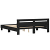 Schwarzes Bettgestell mit Kopfteil Ancara 200x200cm (Holz)