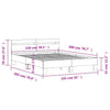 Schwarzes Bettgestell mit Kopfteil Ancara 150x200cm (Holz)