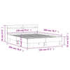 Schwarzes Bettgestell mit Kopfteil Ancara 140x200cm (Holz)