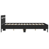 Schwarzes Bettgestell mit Kopfteil Ancara 120x200cm (Holz)