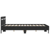 Schwarzes Bettgestell mit Kopfteil Ancara 140x190cm (Holz)