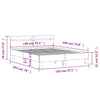 Graues Bettgestell mit Kopfteil Ancara 140x190cm (Holz)