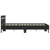 Schwarzes Bettgestell mit Kopfteil Ancara 120x190cm (Holz)