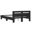 Schwarzes Bettgestell mit Kopfteil Ancara 120x190cm (Holz)
