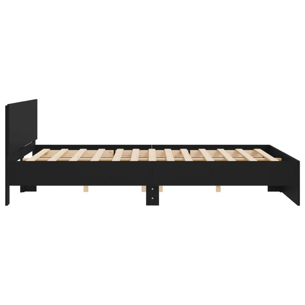 Musta sängynrunko päädyllä Dariu 200x200cm