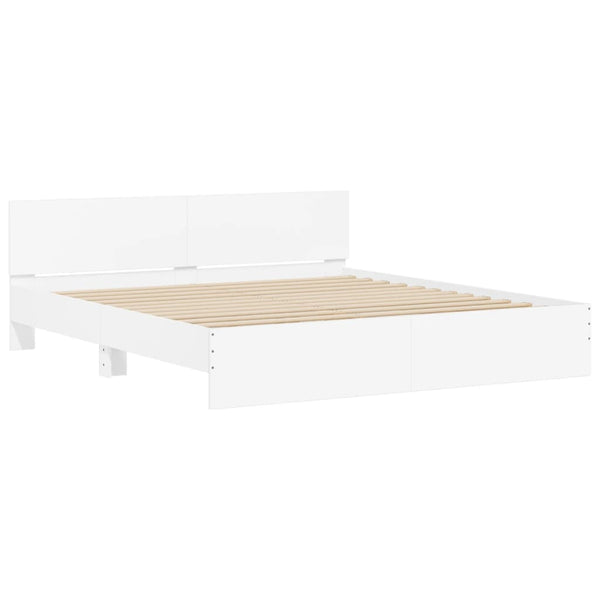 Bettgestell Weiß mit Kopfteil Dariu 180x200cm