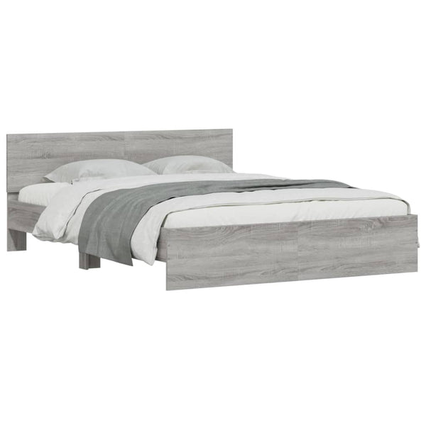 Bettgestell Sonoma Grau mit Kopfteil Dariu 150x200cm