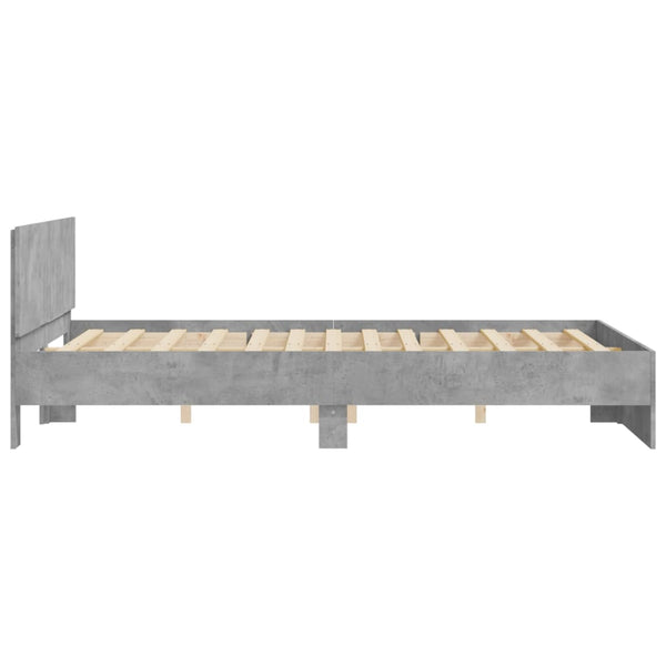 Bettgestell mit Kopfteil Dariu 140x200cm, betongrau