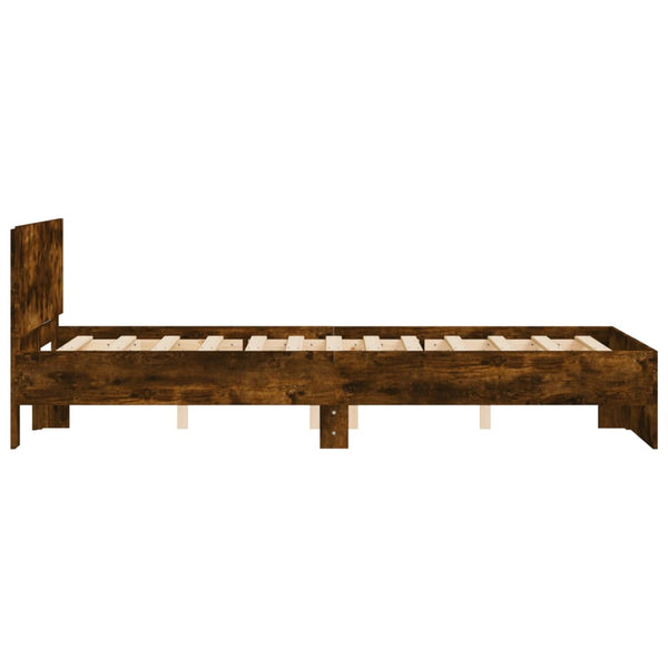Räuchereiche Bettgestell mit Kopfteil Dariu 120x200cm