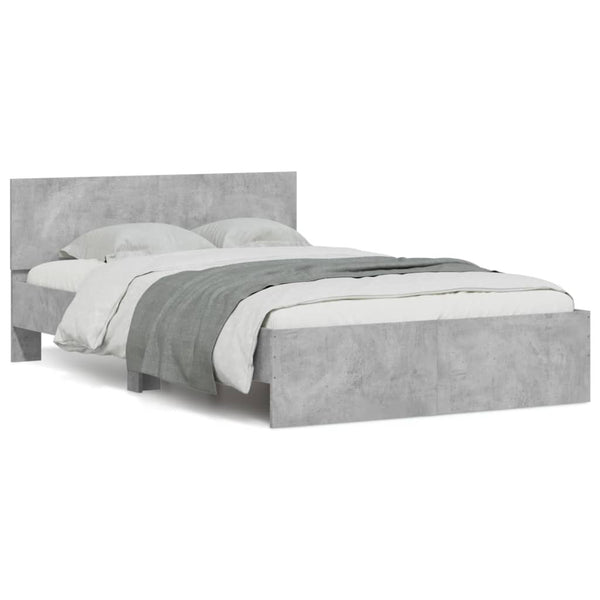 Bettgestell mit Kopfteil Dariu 120x190cm Betongrau