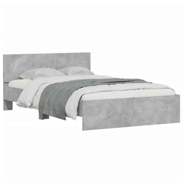 Bettgestell mit Kopfteil Dariu 120x190cm Betongrau