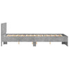 Bettgestell mit Kopfteil Dariu 120x190cm Betongrau