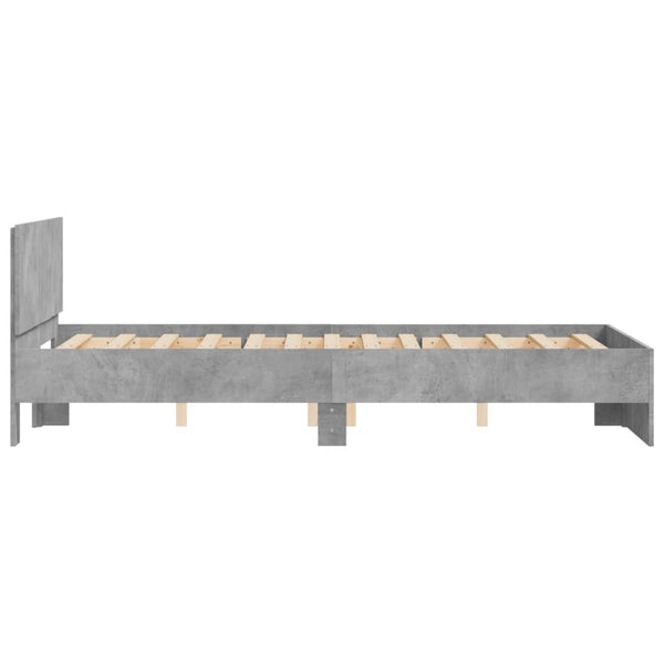 Bettgestell mit Kopfteil Dariu 120x190cm Betongrau