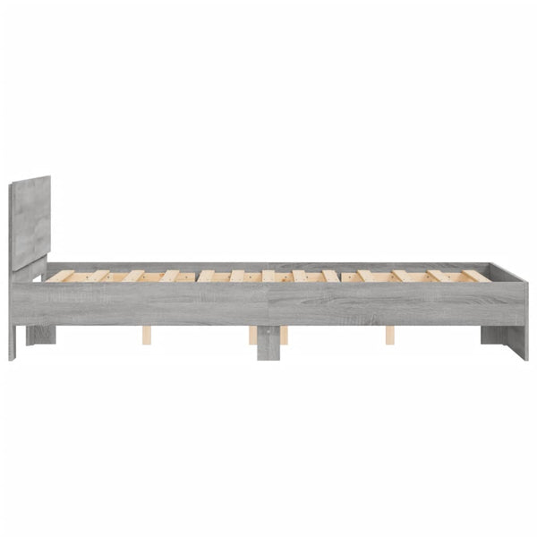 Bettrahmen Sonoma Grau mit Kopfteil Dariu 120x190cm
